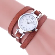 Повседневные модные длинные пояса переплетенные кольца браслет часы женские кварцевые Простые Модные кожаные часы браслет небольшой свежий стиль