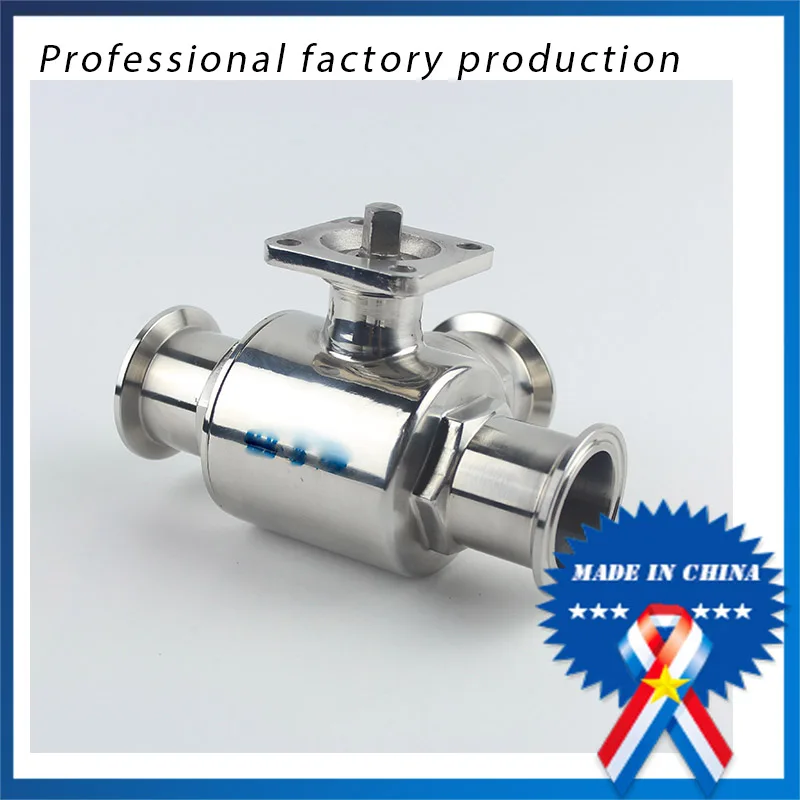free shipping 2 inch Stainless Steel 304 Three way Ball Valve with