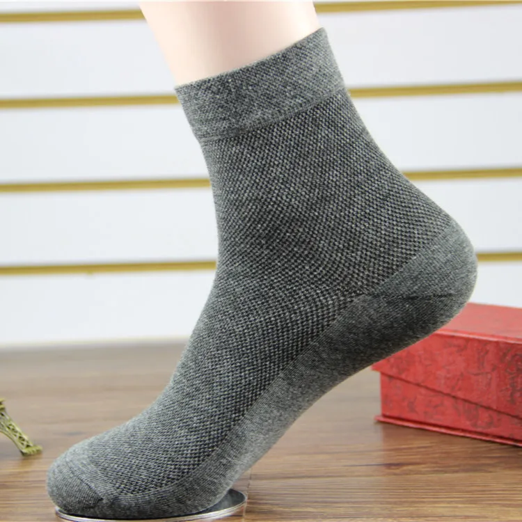 Jeseca новые мужские хлопковые однотонные сетчатые носки плюс размер 39-45 мужские деловые носки для мужчин новые летние осенние дышащие