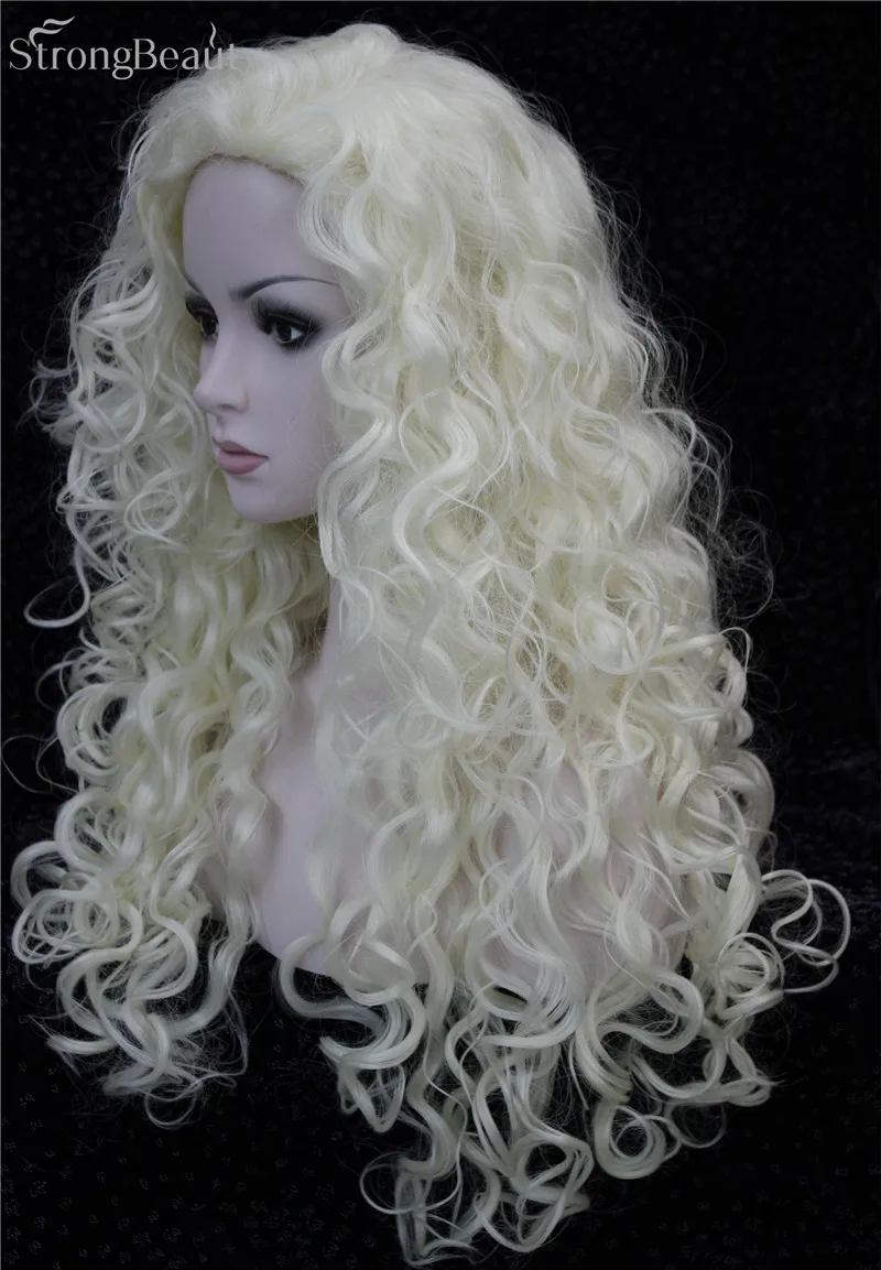 Сильные красивые женские синтетические парики пушистые длинные из натуральных вьющихся волос
