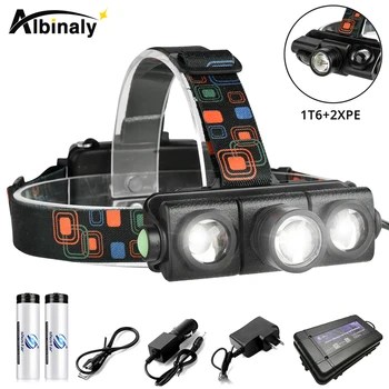 

Rechargeable Waterproof LED Headlamp Telescopic zoom LED Headlight 1T6+2XPE LED Lamp bead Used for fishing adventure hunting