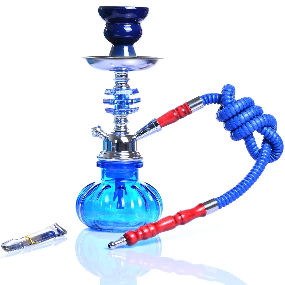 

Small Hookah Shisha Pipe Set Chicha Nargile with Hose Bowl Tongs Charcoal Tray Narguile Accessories for Outdoor Travel Gift