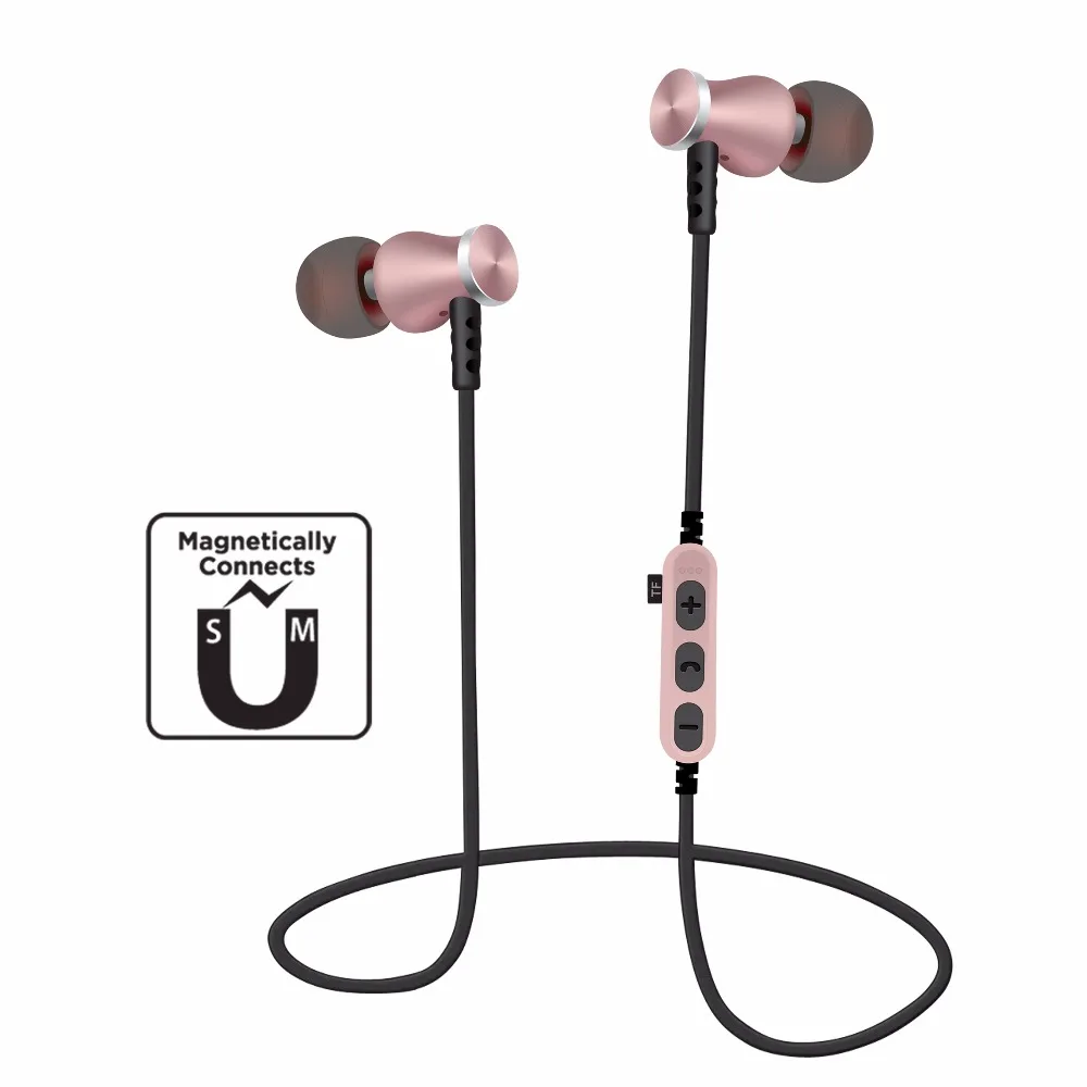 SMILYOU T5 Magnet Sport In Ear Bluetooth Earphone Handsfree Stereo Headset Wireless Earphones with Mic for xiaomi iPhone 7 8 X R