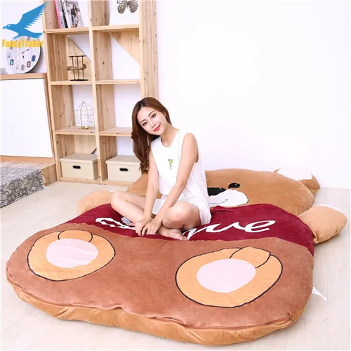 Fancytrader 2018 Giant Plush Stuffed Cartoon Love Bear Sofa Bed Sleeping Bed with Padding 2 Sizes (6)