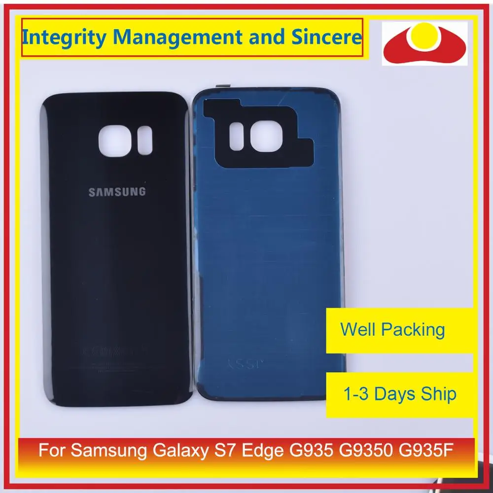Оригинал для Samsung Galaxy S7 Edge G935 G9350 G935F SM корпус батарейный отсек Задняя стеклянная