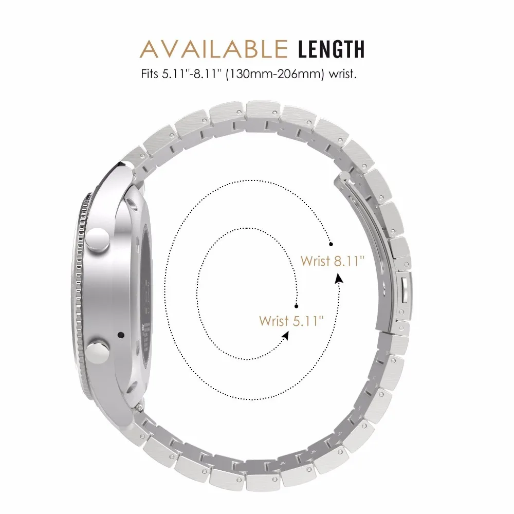 Цельный браслет для часов из нержавеющей стали 16 мм 18 мм 20 мм 22 мм серебристый черный матовый металлический ремешок для наручных часов Relogio Masculino
