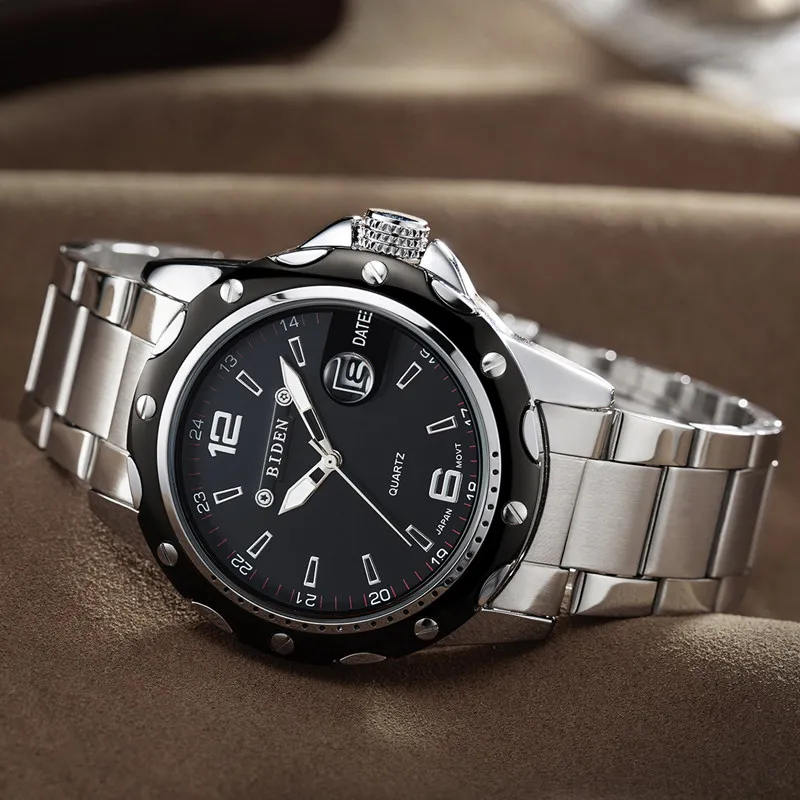 Mens Watch Top Brand Luxury Full Steel Date Sport Military Watches Waterproof Male Quartz Analog Wristwatch Clock 2018 Gift