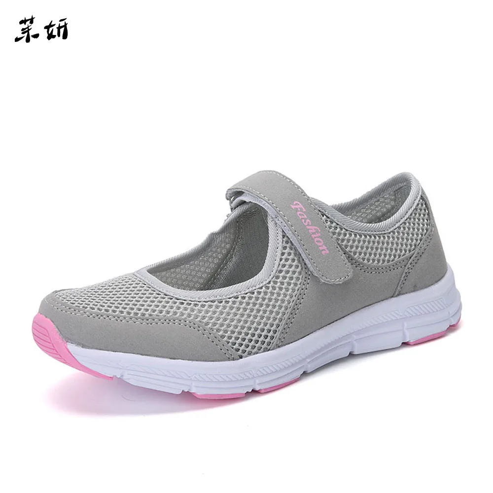 

2018 New Fashion Shoes Women Flat Shoes Summer Sandals Anti Slip Fitness Running Shoes Hook & Loop Flat With Sandals