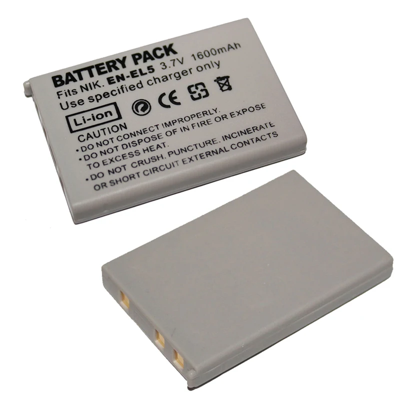 Batteria Per Fotocamera En-El5 Da 1 Pz 3.7V 1600Mah Per Nikon Coolpix P4 P80 P90 P100 P500 P510 P520 P530 P5000 P6000 P5100 5200