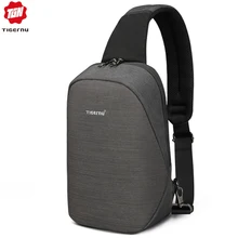 Tigernu многофункциональная сумка через плечо для мужчин, противоугонная сумка через плечо, Мужская водонепроницаемая короткая нагрудная сумка, 7л