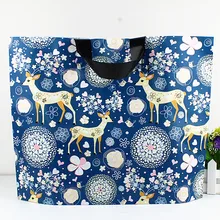 50 шт/партия Снежный олень пластиковая упаковка сумка для одежды подарки сумки с полным размером цветы печать доступна для пользовательских