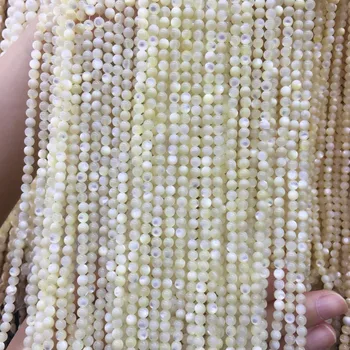 

Natural Round Trochus Top Shell Stone White Beads Jewelry Making DIY Bracelet Necklace 3mm 4mm 5mm steel strand 15''
