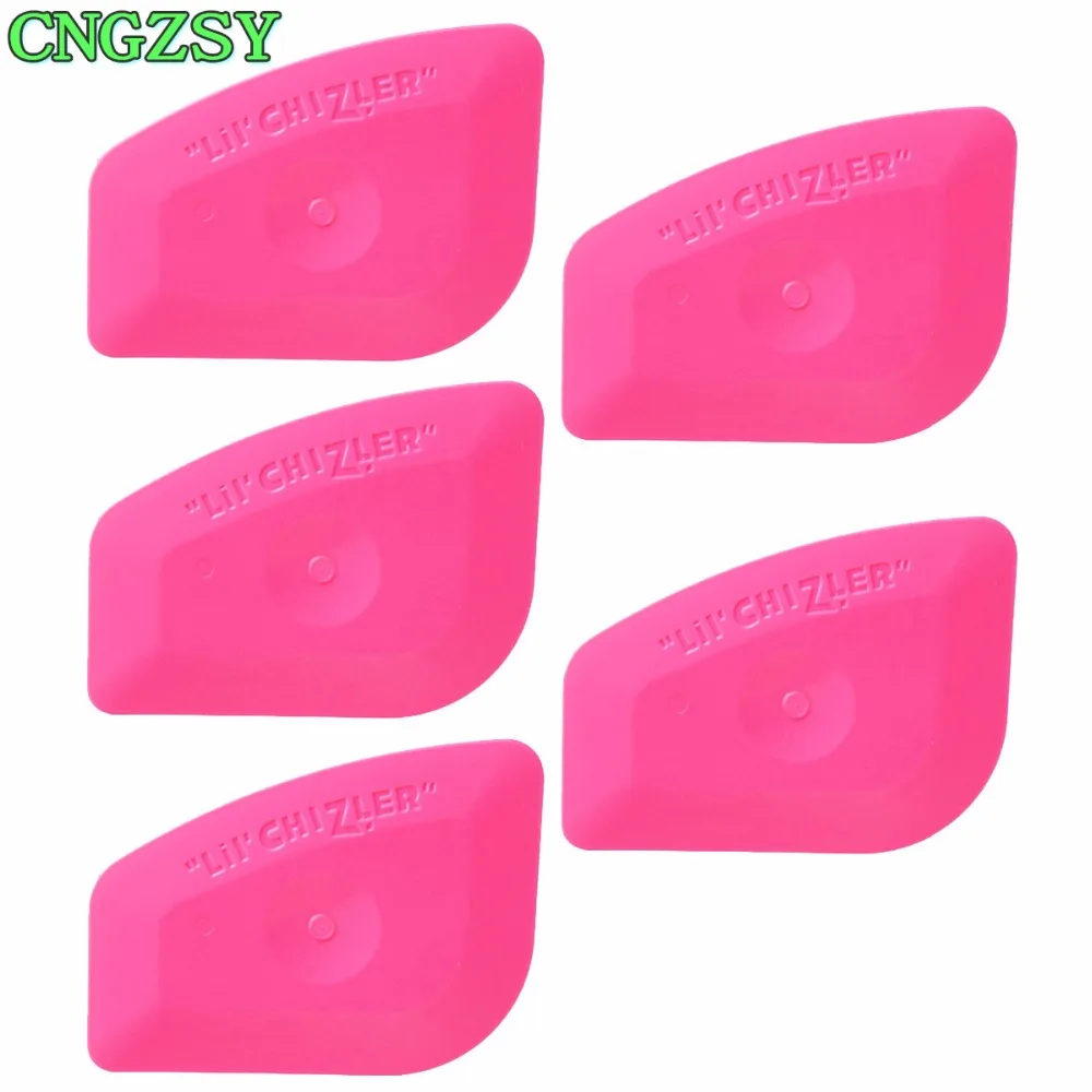 CNGZSY 5 шт. окна чистой ракеля мини розовый автомобиль защиты пленка упаковочная виниловые наклейки установить скребок Multi ручной инструмент