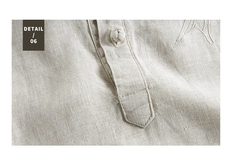 2018 Летний Новый китайский стиль пластина пряжки вышивка с коротким рукавом льняная рубашка Мужчины Марка Стенд воротник льна мужчины Camisa