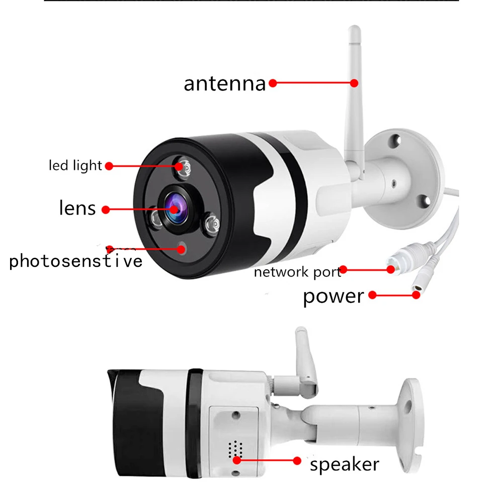 Kruiqi беспроводная Wifi ip камера HD 960P Водонепроницаемая наружная IR CUT наблюдения 1.3MP