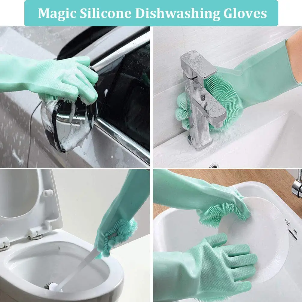 Волшебные силиконовые перчатки для мытья посуды, для очистки промывки посуды, силиконовая губка для мытья посуды, перчатки для мытья посуды, кухонного автомобиля, домашних животных