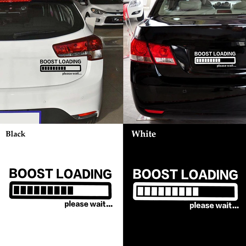 BOOST LOADING Please Wait Funny Car Stickers Vinyl Decals for JDM Turbo Diesel