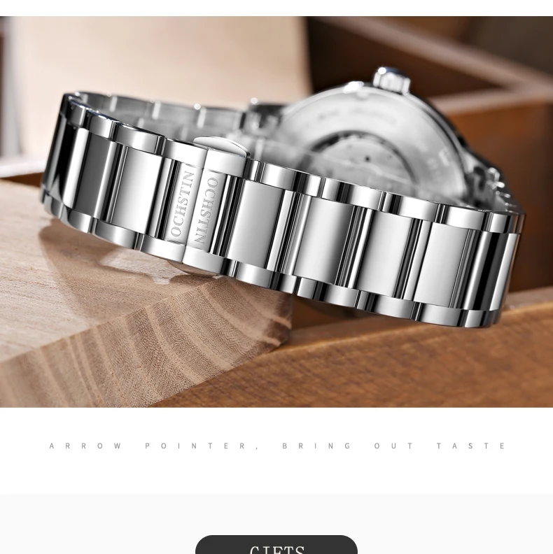 Лидирующий бренд Мужские часы стальные автоматические механические часы модные роскошные мужские часы Relogio Masculino спортивные деловые наручные часы подарок