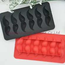 50 шт./партия, высококачественные инструменты для мороженого, силиконовые усы, борода, желе, ледяной поднос для льда, барная форма для мороженого