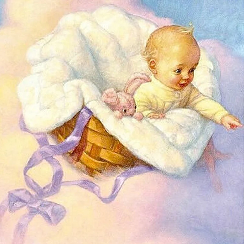 

5D diamond embroidery"little baby"icons living room decoration diy diamond painting plant 3D diamond mosaic christmas gift