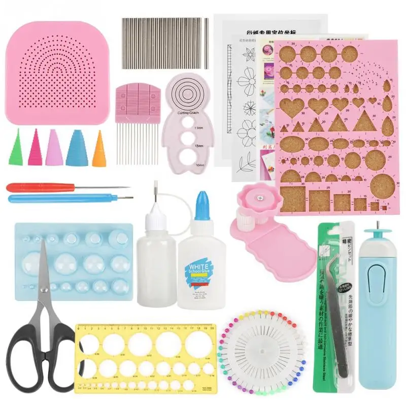 

24Pcs DIY Quilling Paper Slotted Tools Sets Art Craft Decoration Paper Craft Quilling Paper Art Set Quilling Tools Kit
