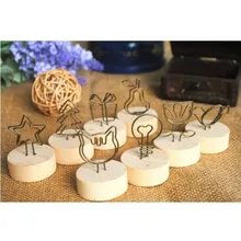 1 шт. деревянная подставка Металлический Зажим настольная карта Примечание изображение памятная фотография клип держатель стол персонализированный подарок