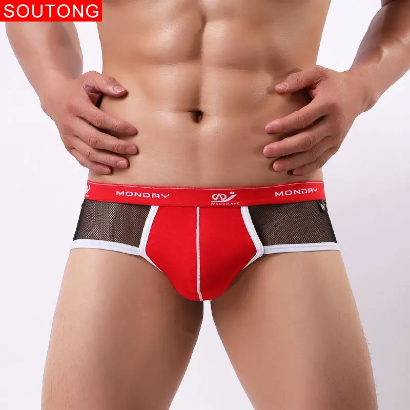Soutong Мужское нижнее белье мужские трусы мужское прозрачное дышащее Calzoncillos Sexy Hombre