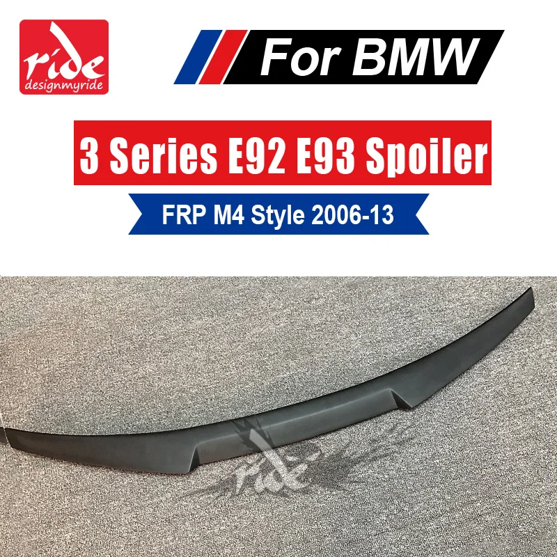 

E92 AEM4 style FRP Unpainted Black rear trunk Performance wings spoiler for bmw 3-series E92 330i 320i 325i 328i 335i 2006-2013