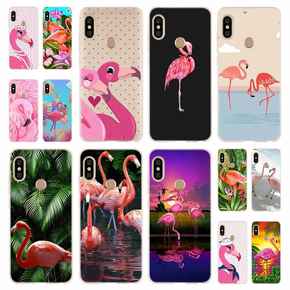 Розовый Модный мягкий чехол из ТПУ с фламинго для Xiaomi Redmi Note 10 9 8 7 6 5 Pro Max 10S 9S 9T 8T 4G |