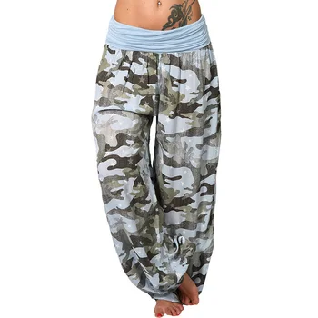 

Droppshiping Women Loose Floral Printed Pants Baggy Harem Pants for Sports BFJ55