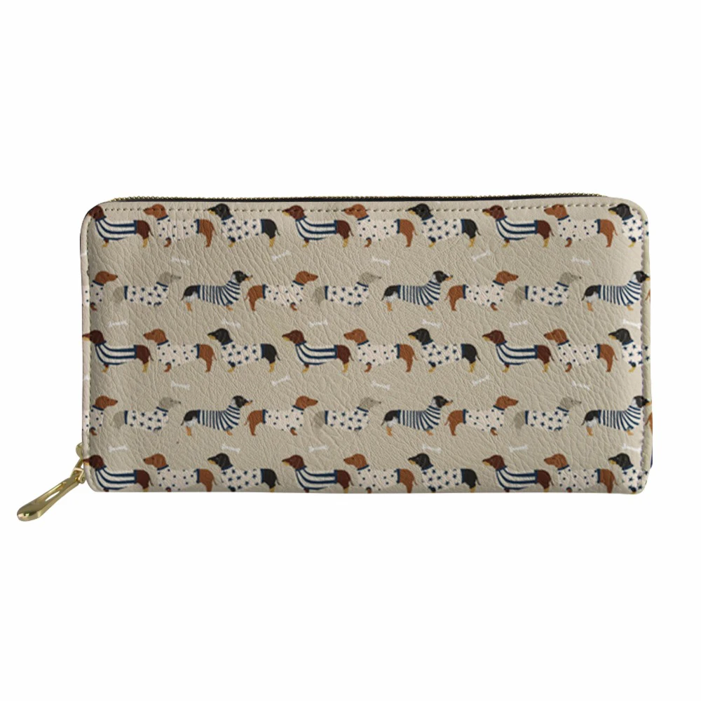 Doxie Dog Dachshund 3D печать женские кошельки кожаный женский кошелек высокое качество Дамский Длинный клатч