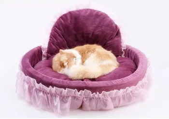 

Breathable Pet dog bed House washable warm Soft Winter bow lace princess Dog cat Bed kennel mat Cave Dog House Cute Kennel Nest