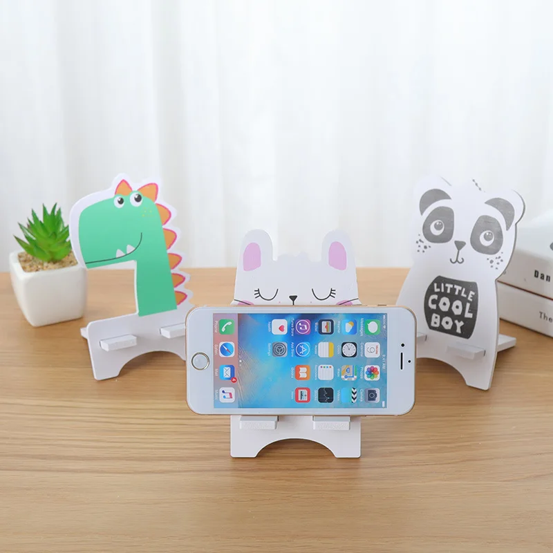 Univeral Lazy Mobile Phone Holder Accessory Cute Cartoon Animal Cat Shape Cellphone Tablet Desktop Holder Stand