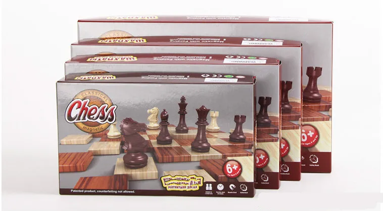 Magnetic Chess Set Board Game Foldable Chess Board New Chess Folded Board 4 Size Magnetic Board Tournament Travel Portable Chess Set International Magnetic Set playing Gift