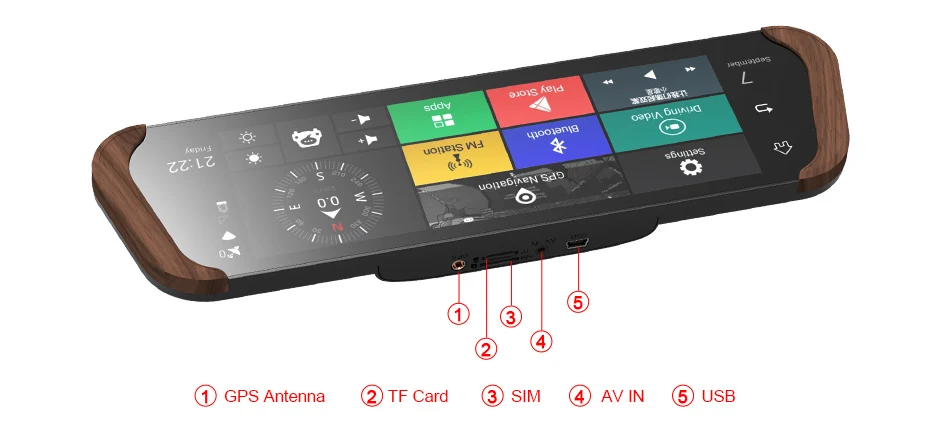 LDZDSEE ADAS 4G Автомобильный видеорегистратор 1" зеркало заднего вида камера Full HD 1080P Android gps авто регистратор вождения видео регистратор DashCam