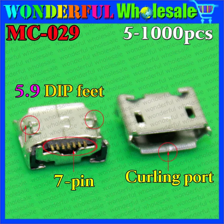 

Micro USB Connector Charging Socket for Samsung I9100/I5500/I5508/S3650/S5560/S5600/S5603/C3730C/C5510U USB Jack