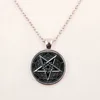 Satanism Pendant Necklace Sigil of Leviathan Baphomet Necklace Fashion Chain Mens Womens Glass Pendant Men Jewelry ► Photo 2/5