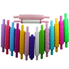 1 шт. пластиковая рельефная скалка для украшения сахарного ремесла скалка для помадки рельефный валик формы кухонные инструменты для выпечки «сделай сам»