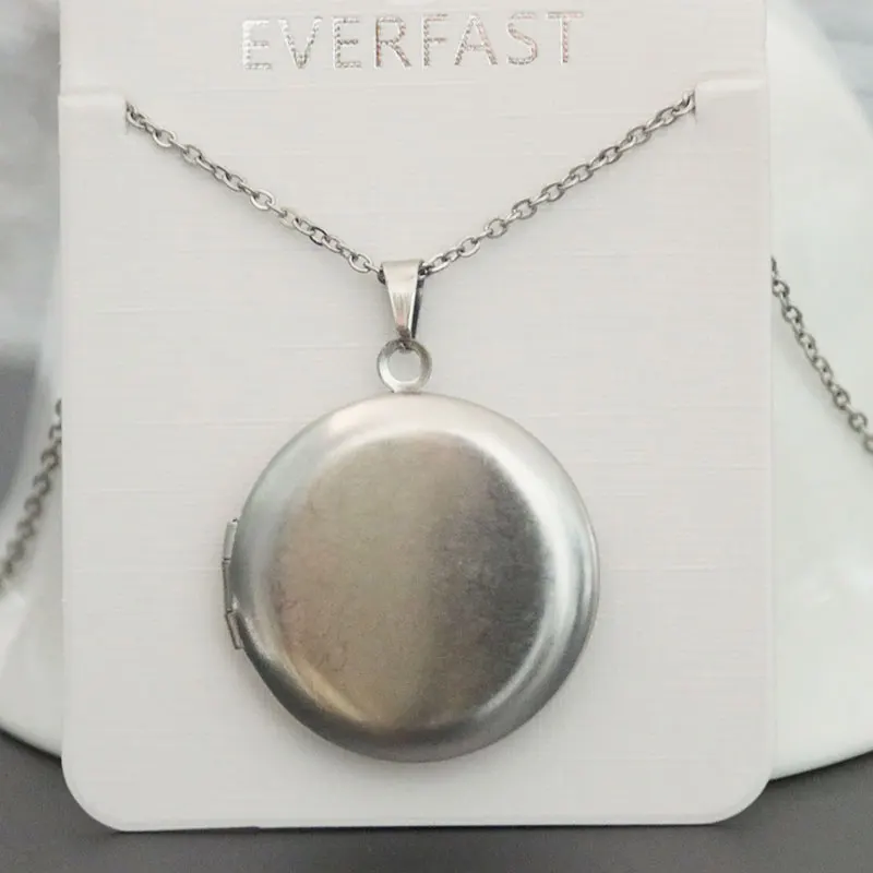 Everfast 1 шт. гладкая фоторамка геометрические круглые подвески из нержавеющей