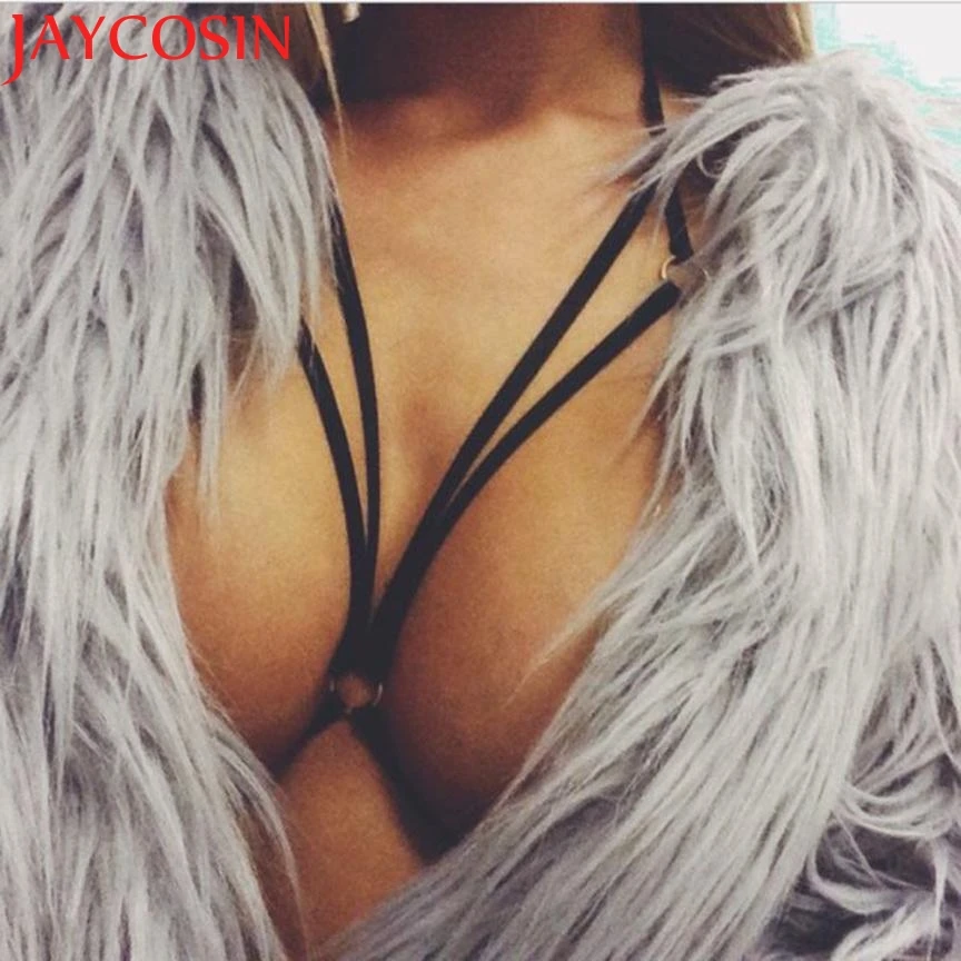 

JAYCOSIN 2018 Lingerie Elastic Elastic Strappy Bra Bandage Erotic Lingerie Hollow Out Bustier sep30