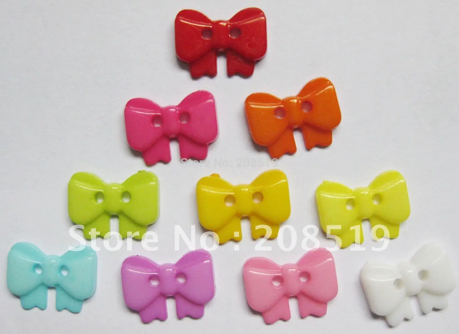 

NB0103 Mix colors 400pcs 13mm*17.5mm Bow shape nylon buttons craft button garment buttons