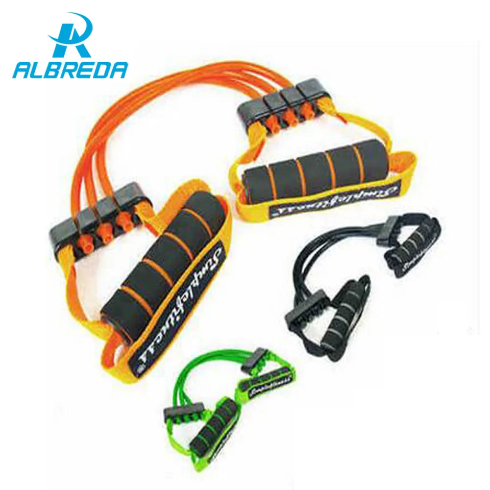 ALBREDA Chest expander elastic latex tube resistance elastic rope