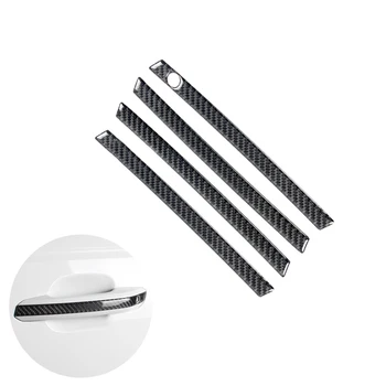 

For Audi A4L A4 B9 2017 2018 Carbon Fiber Car-Styling Exterior Door Handle Pull Cover Sticker