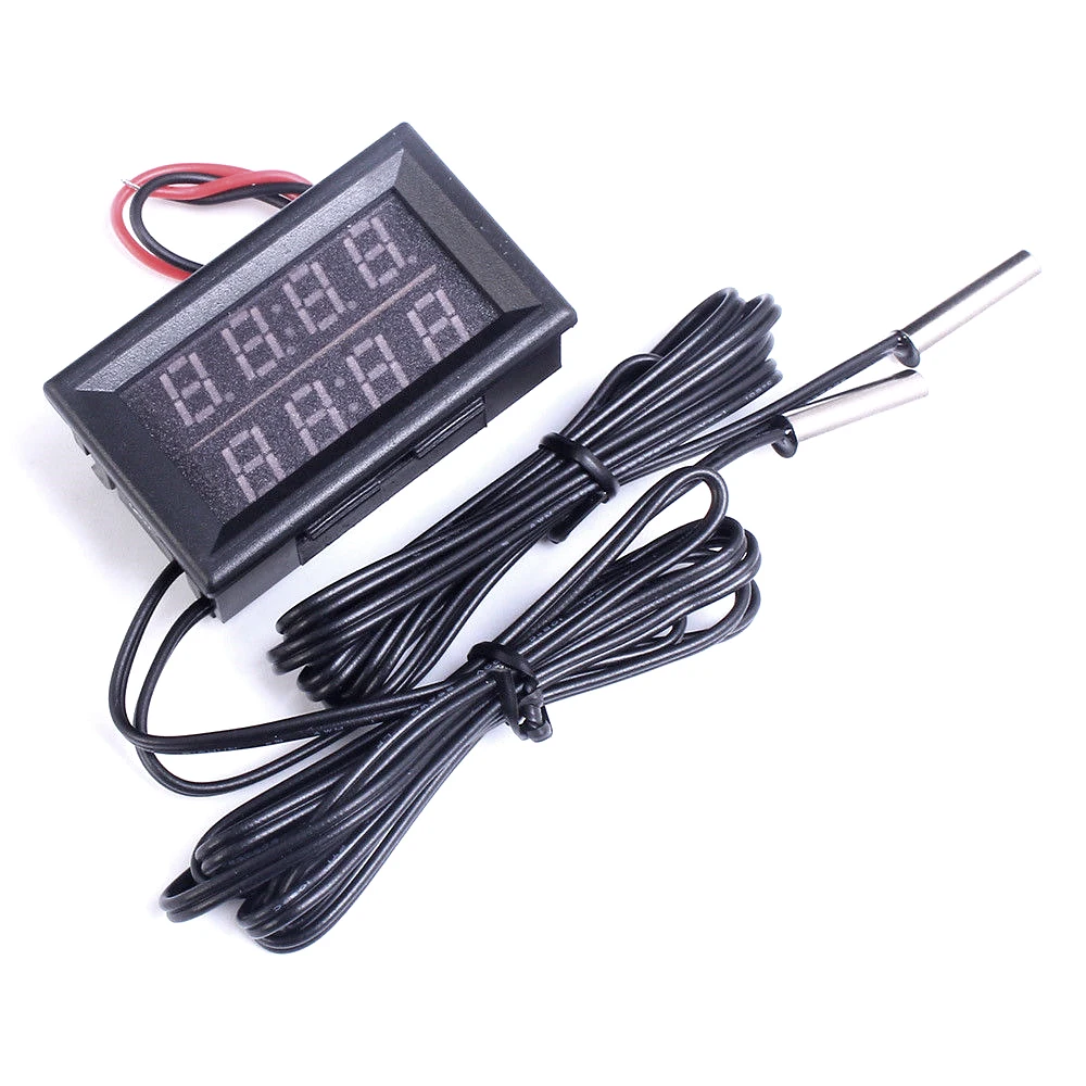 

SDFC-Dual Red LED Digital Display Thermometer Waterproof Temperature Sensor 0.56 Inch