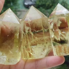 000002073#@ 3 шт. натуральный цитрин кристалл кварца ТОЧКА исцеления Китай