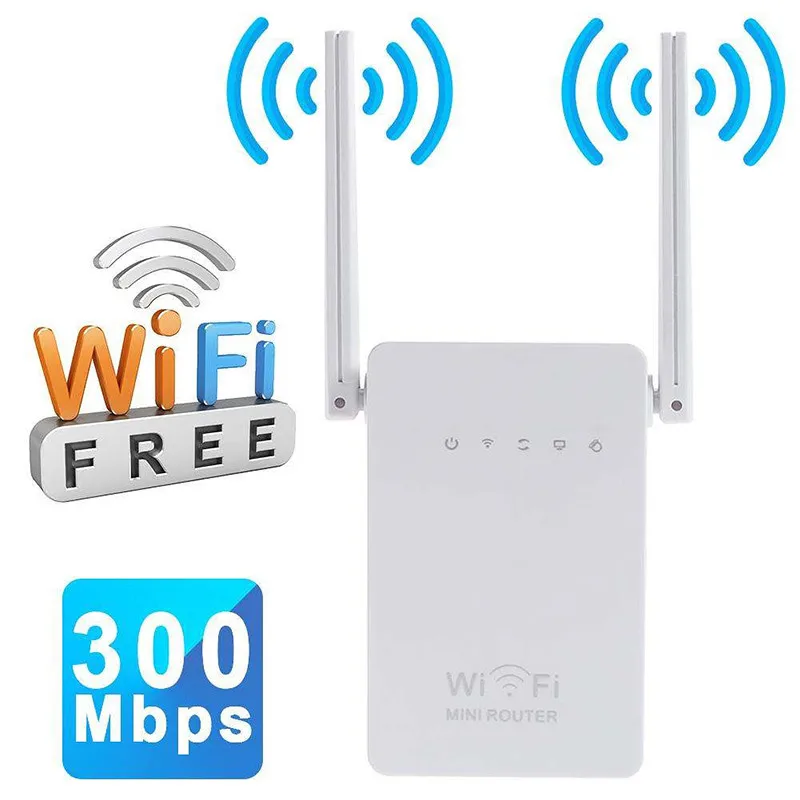 Wireless Wifi Repeater 300Mbps 802.11n/b/g Network Wifi Extender Signal Boosters Amplifier