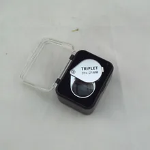 3 шт./партия 10x21 мм триплет Ювелирная Лупа, глазная лупа, инструмент для тестирования ювелирных изделий, ювелирный нефритовый микроскоп Лупа, mangifier