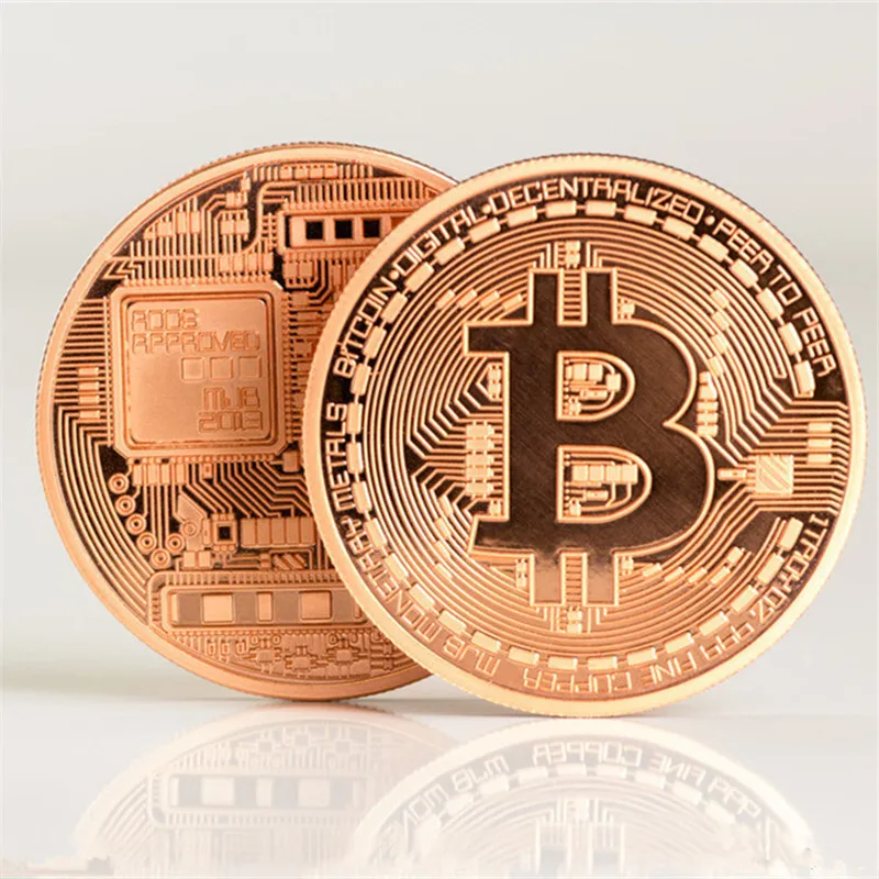 Gold plated Coin Collector Bitcoin Art Collection Gift Commemorative Coin Medal Gift Crafts Home Decor