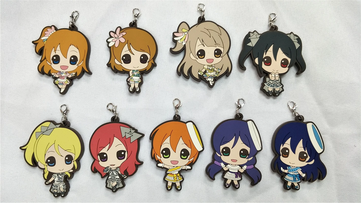 Lovelive アクションフィギュアエリー南ことりマキnishikinoニコ矢沢ほのか向坂ラバーキーホルダーペンダント6センチメートル Action Figures Aliexpress