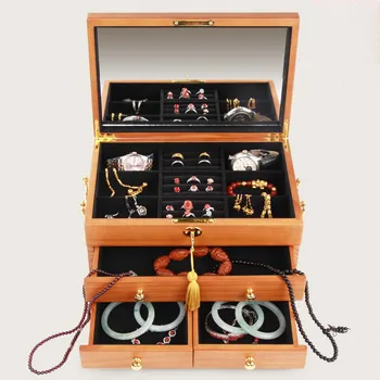 

High-grade Multilayer Style Wooden Jewelry Box Europe Type Restoring Ancient Ways The Princess Jewelry Boxes